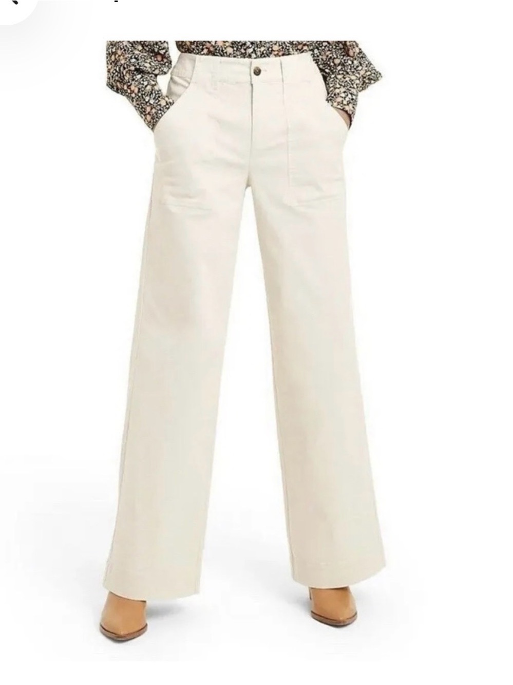 Nili Lotan for Target Wide-Leg High-Rise Women's Pants in Cream size 6